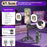 P25T Portable Selfie Stick Adjustable Zoom Bluetooth-Compatible Remote Control Extendable Bracket with 2 Square Lights - Black - 2