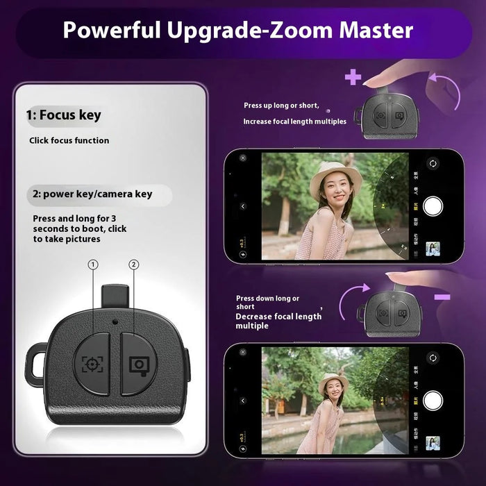 P25T Portable Selfie Stick Adjustable Zoom Bluetooth-Compatible Remote Control Extendable Bracket with 2 Square Lights - Black - 4