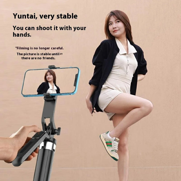 P190 Phone Selfie Stick Bluetooth-Compatible Extendable Floor Stand Four-Leg Bracket with 10 Inch Ring Light - 4