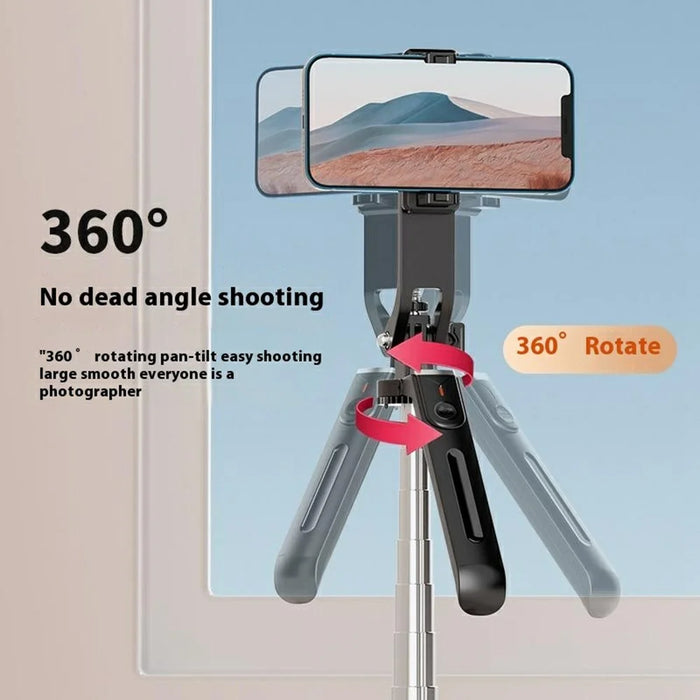 P190 Phone Selfie Stick Bluetooth-Compatible Extendable Floor Stand Four-Leg Bracket with 10 Inch Ring Light - 5