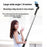 P190 Phone Selfie Stick Bluetooth-Compatible Extendable Floor Stand Four-Leg Bracket with 10 Inch Ring Light - 6