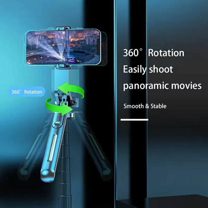 P195 Bluetooth-Compatible Selfie Stick Extendable Phone Stand Four-Leg Bracket with 2 Square Fill Lights - 5