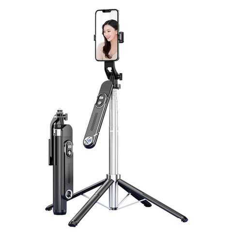 P510 Extendable Selfie Stick Phone Stand 1.8m Live Streaming Photography Four-Leg Bracket with Remote Shutter - 1