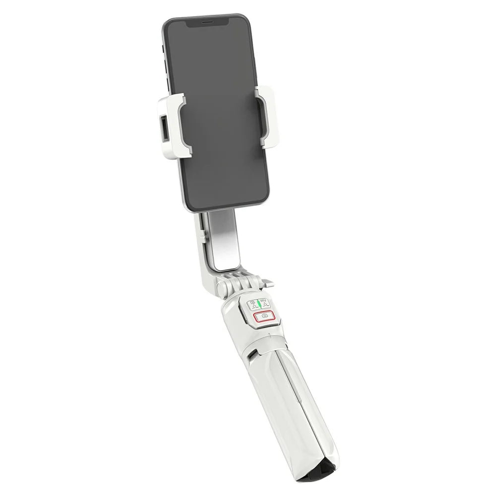 A10 Adjustable Axis Multifunction Stabilizer for Smartphone / Camera Extendable Bluetooth-compatible Stick with Fill Light (No APP) - White - 1