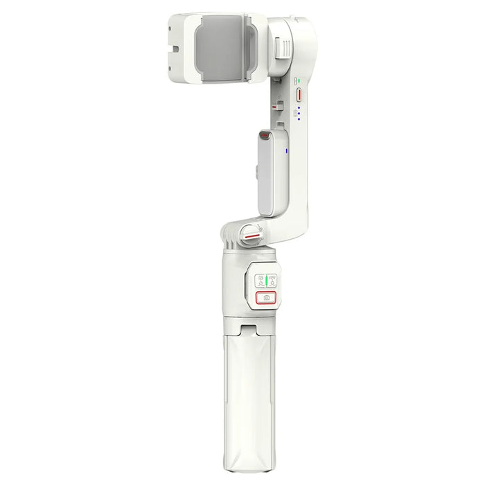 A10 Adjustable Axis Multifunction Stabilizer for Smartphone / Camera Extendable Bluetooth-compatible Stick with Fill Light (No APP) - White - 2