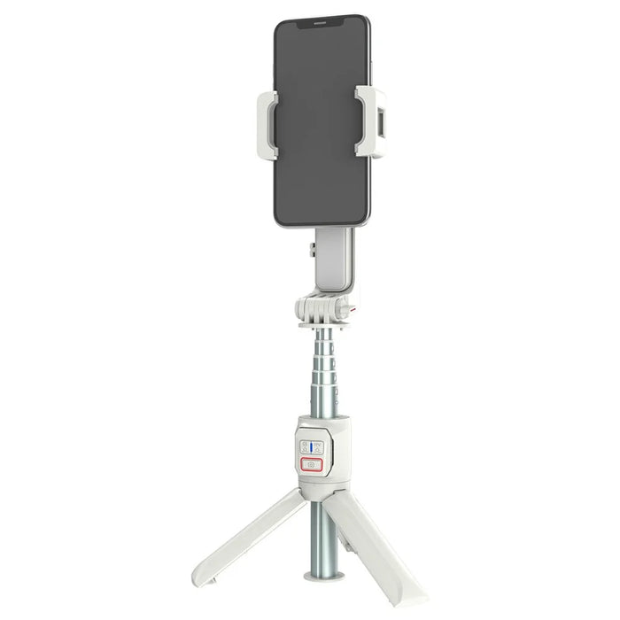 A10 Adjustable Axis Multifunction Stabilizer for Smartphone / Camera Extendable Bluetooth-compatible Stick with Fill Light (No APP) - White - 3