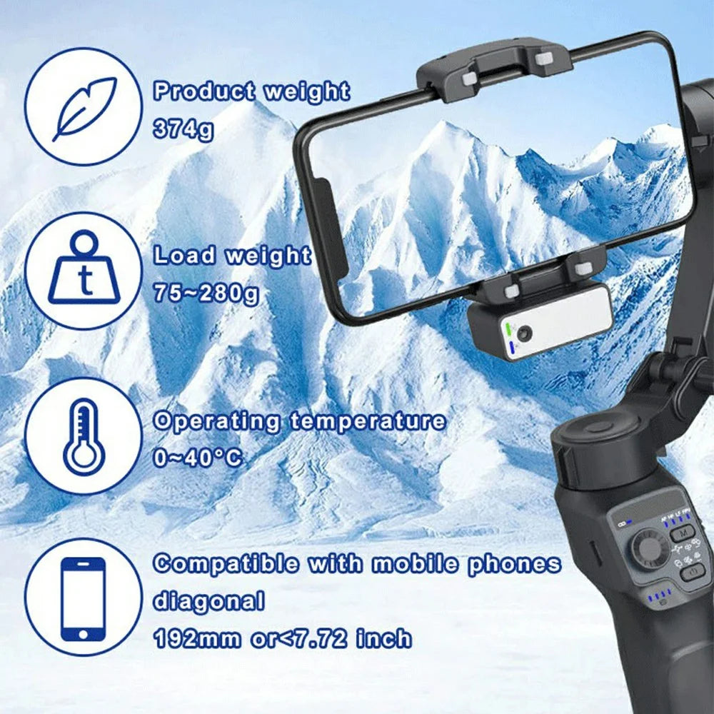 F11 For Smartphones AI Face Tracking Anti Shake Foldable 3 Axis Handheld Gimbal Stabilizer with App - 3