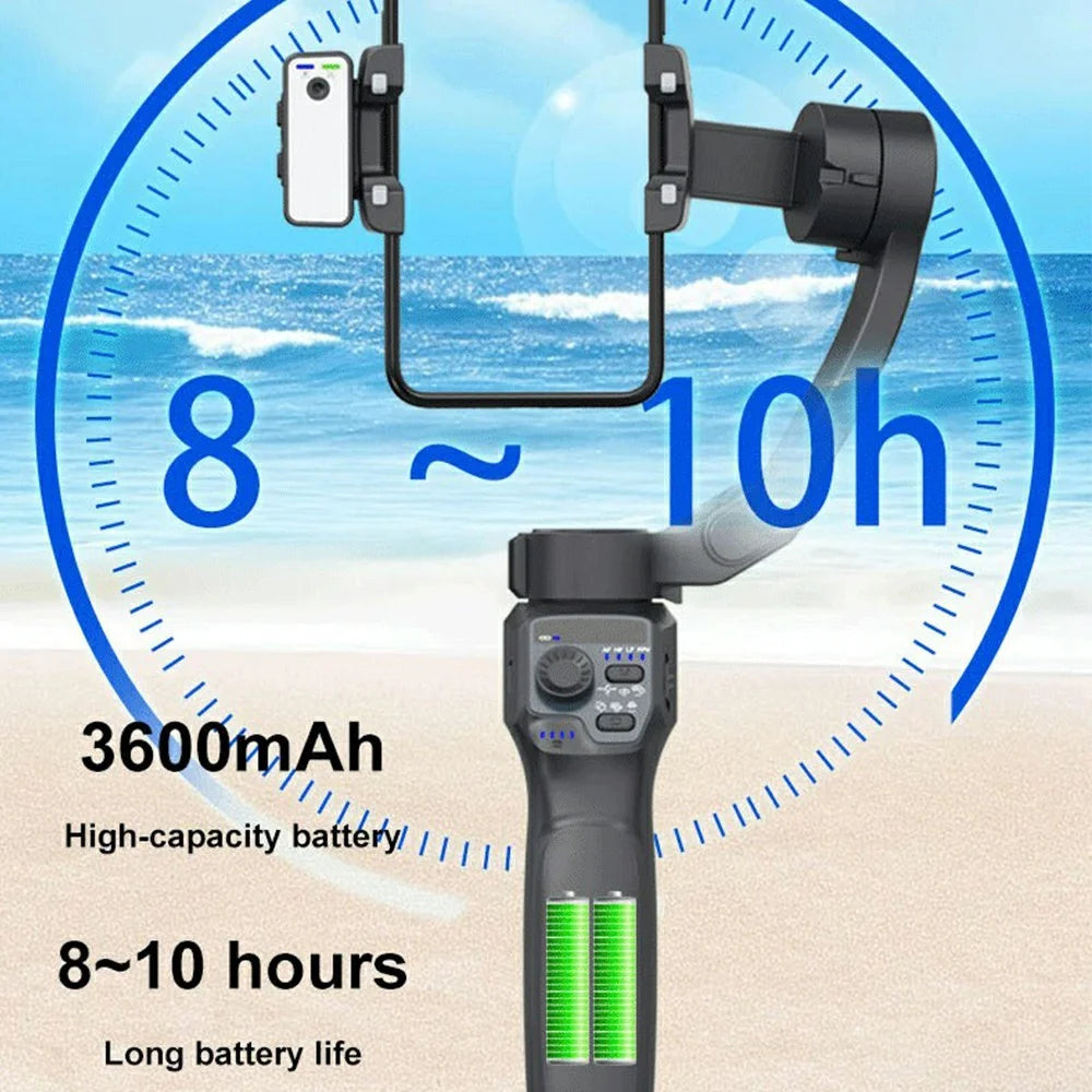 F11 For Smartphones AI Face Tracking Anti Shake Foldable 3 Axis Handheld Gimbal Stabilizer with App - 4