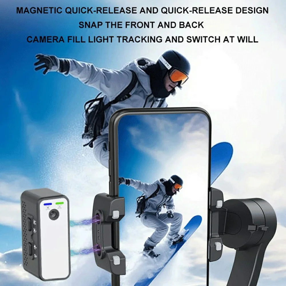 F11 For Smartphones AI Face Tracking Anti Shake Foldable 3 Axis Handheld Gimbal Stabilizer with App - 5