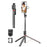 P100TK 360 Degree Rotation Anti Shake Phone Tripod Stand Bluetooth-compatible Selfie Stick with Single V1 Fill Light - 1