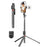 P100TK Anti Shake Phone Tripod Stand Retractable Bluetooth-compatible Selfie Stick with Single Square Fill Light - 1