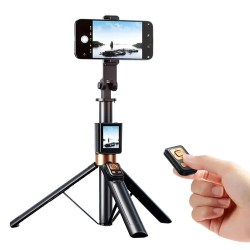 RK-X40C Smartphone Vlog Shooting Tripod Extendable Selfie Stick with Screen Mirroring Device Bluetooth-Compatible Remote Control - 1