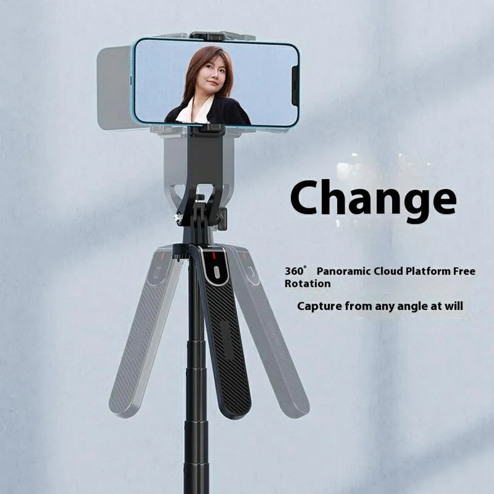 P185MAX Single V1 Fill Light 2.2m Extendable Bluetooth-Compatible Phone Selfie Stick Anti Shake Aluminum Alloy Stand - 4