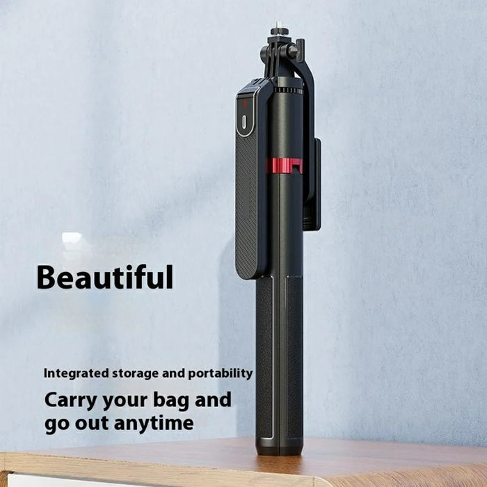 P185MAX Dual V2 Fill Light 2.2m Extendable Bluetooth-Compatible Phone Selfie Stick Anti Shake Aluminum Alloy Stand - 3