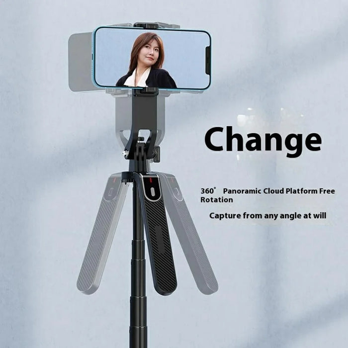 P185MAX Dual V2 Fill Light 2.2m Extendable Bluetooth-Compatible Phone Selfie Stick Anti Shake Aluminum Alloy Stand - 4
