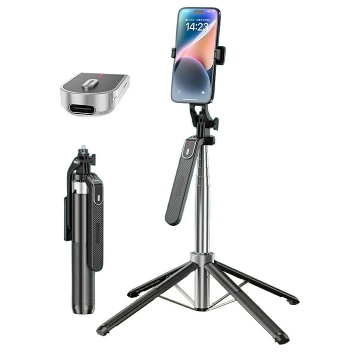 P180mini Portable Selfie Stick Smartphones Bluetooth-Compatible Remote Control Extendable Stand - 1