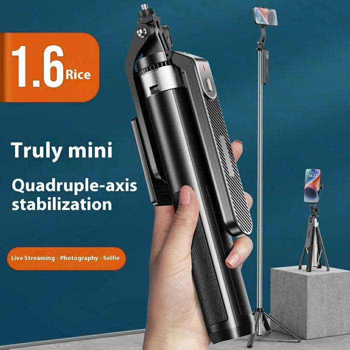 P180mini Portable Phone Selfie Stick Bluetooth-Compatible Remote Control Extendable Stand with 2 Fill Lights - 3