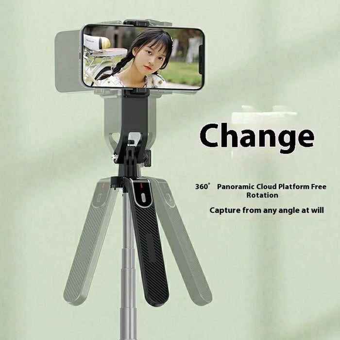 P180MAX Phone Selfie Stick 2.2m Extendable Live Streaming Foldable 4-Leg Stand with 1 Square Fill Light - 4