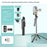 P180TK Phone Selfie Stick Bluetooth-Compatible TikTok Remote Control Extendable Stand with 1 Square Fill Light - 2