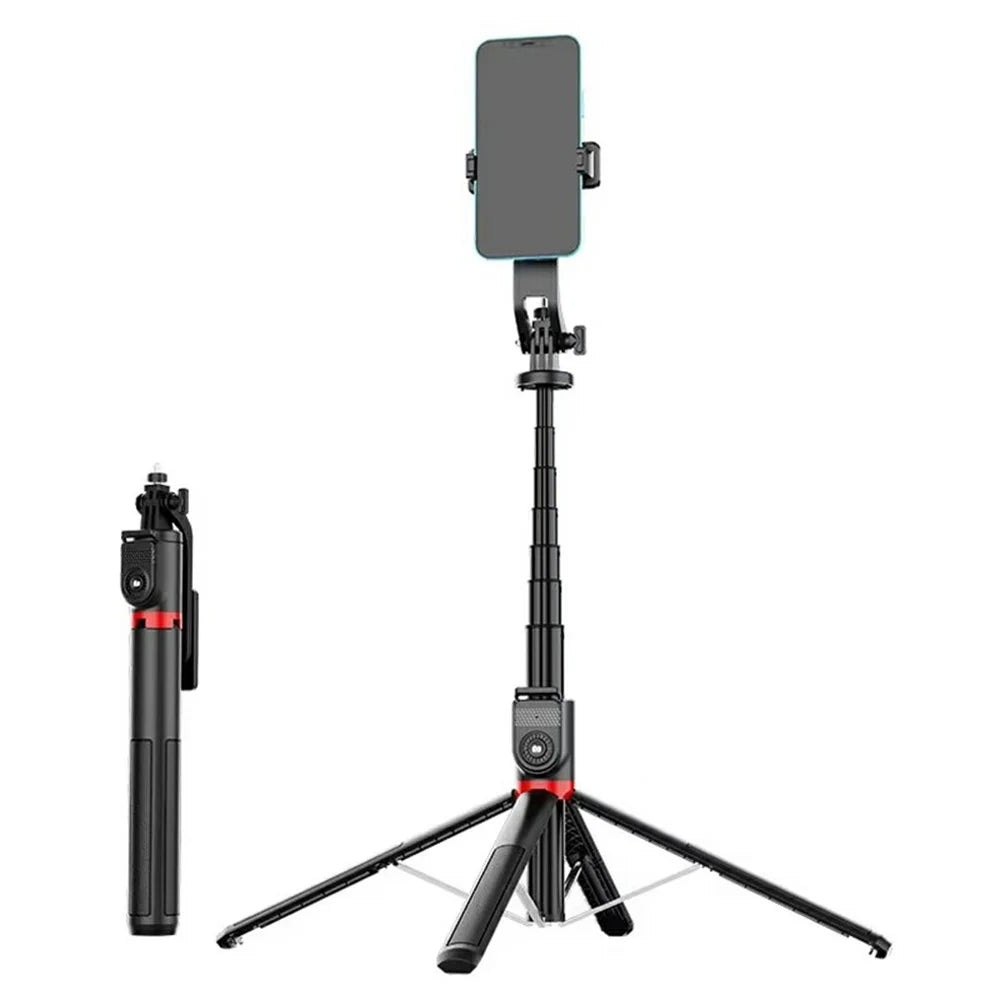 P225 Aluminum Alloy Portable Travel Selfie Stick Smartphone Extendable Bluetooth-Compatible Remote Control Stand - 1
