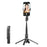 P07MAX Bluetooth-Compatible Selfie Stick Smartphones Remote Control Extendable 4-Leg Stand - Black - 1