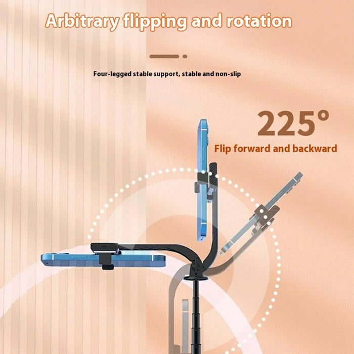 P07MAX Bluetooth-Compatible Selfie Stick Smartphones Remote Control Extendable 4-Leg Stand - Black - 5
