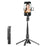 P07MAX Single V1 Fill Light Bluetooth-Compatible Selfie Stick Smartphones Remote Control Extendable 4-Leg Stand - Black - 1