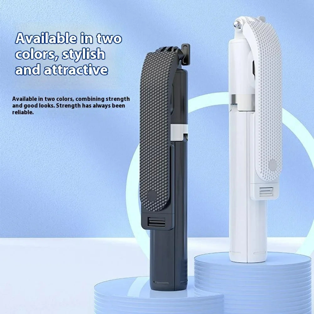 P06max Dual V2 Fill Light 140cm Extendable Selfie Stick Smartphones Bluetooth-Compatible Remote Control Stand - Black - 3