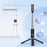 P12S Portable Bluetooth-Compatible Remote Control Selfie Stick Smartphones Extendable Tripod with 1 Fill Light - 3