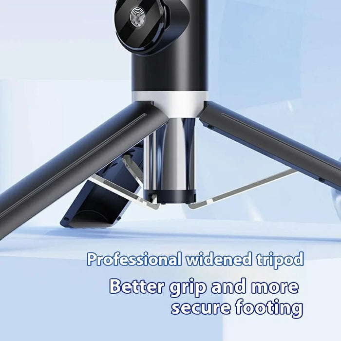 P12S Portable Bluetooth-Compatible Remote Control Selfie Stick Smartphones Extendable Tripod with 1 Fill Light - 6