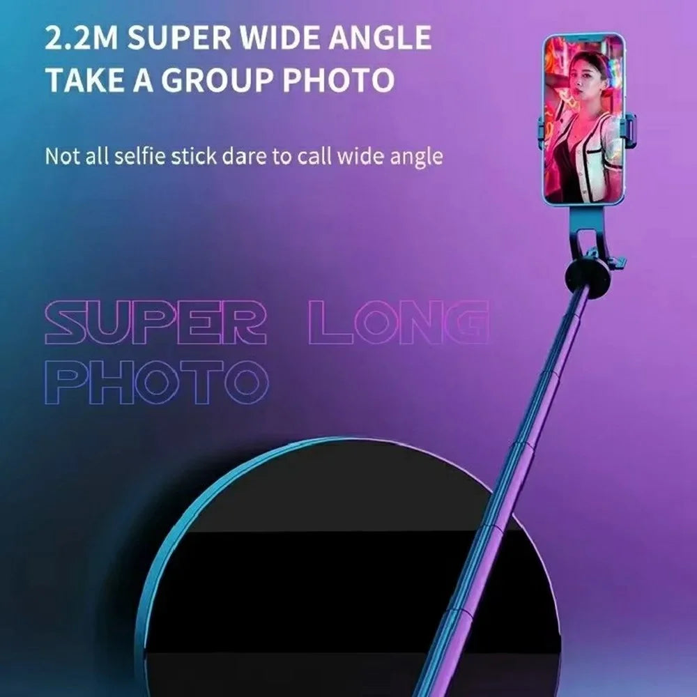 P225TK Single V1 Fill Light Portable Phone Selfie Stick Extended Aluminum Alloy Stand with TikTok Remote Control - 7