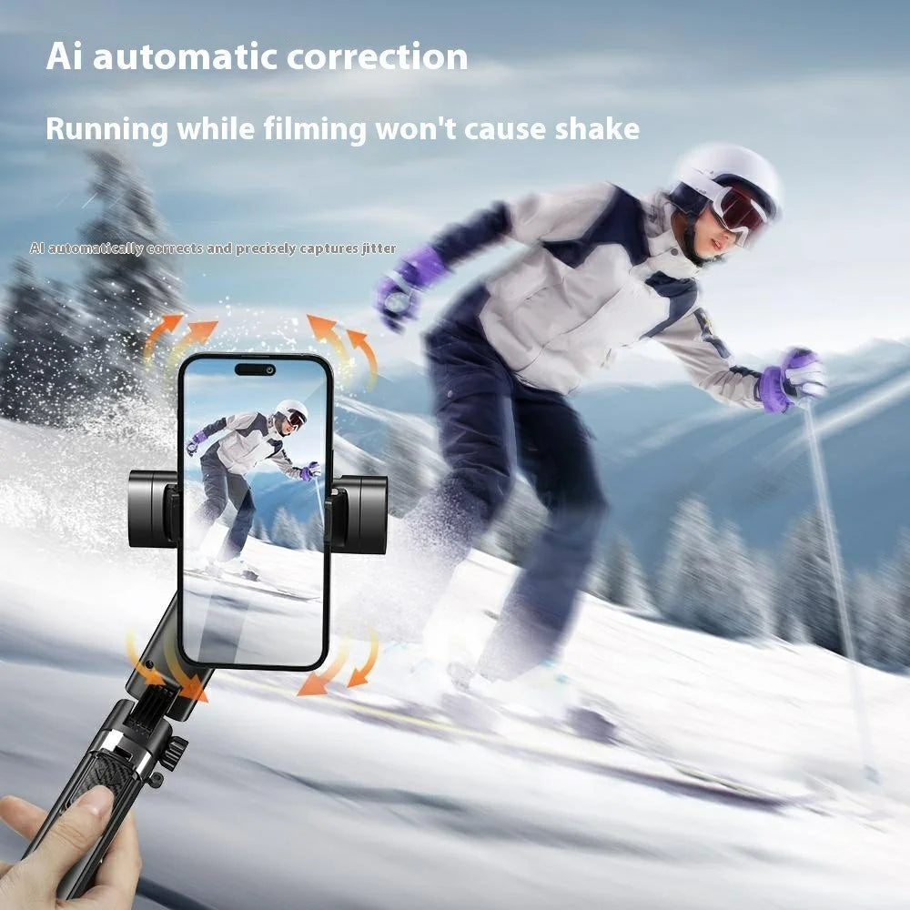 Q36 Dual Fill Light Anti Shake Handheld Gimbal Stabilizer for Smartphone 4 Leg Tripod with Remote - 4