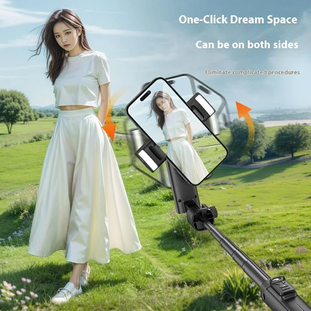 Q36 Dual Fill Light Anti Shake Handheld Gimbal Stabilizer for Smartphone 4 Leg Tripod with Remote - 5