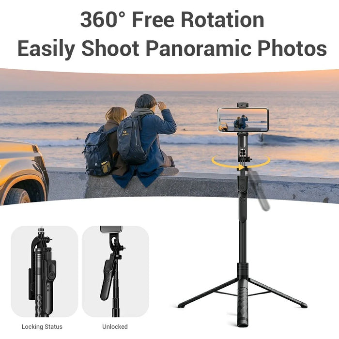 K28 Handheld Bluetooth-Compatible Selfie Stick Tripod 175cm Extendable Aluminum Alloy Live Streaming Stand - 3