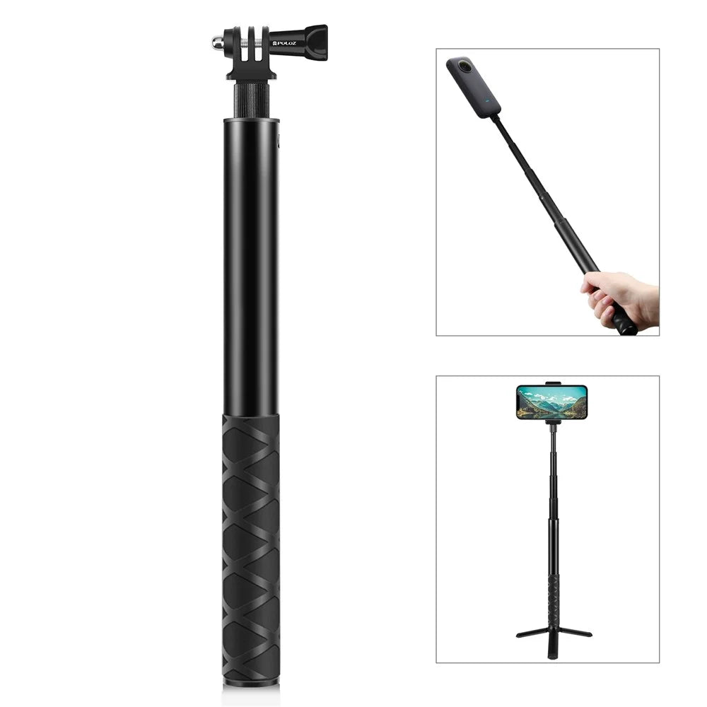 PULUZ PU815 113.5cm Bullet Time Invisible Selfie Stick for Insta360 ONE RS / X3 / X2 Extension Rod - 1