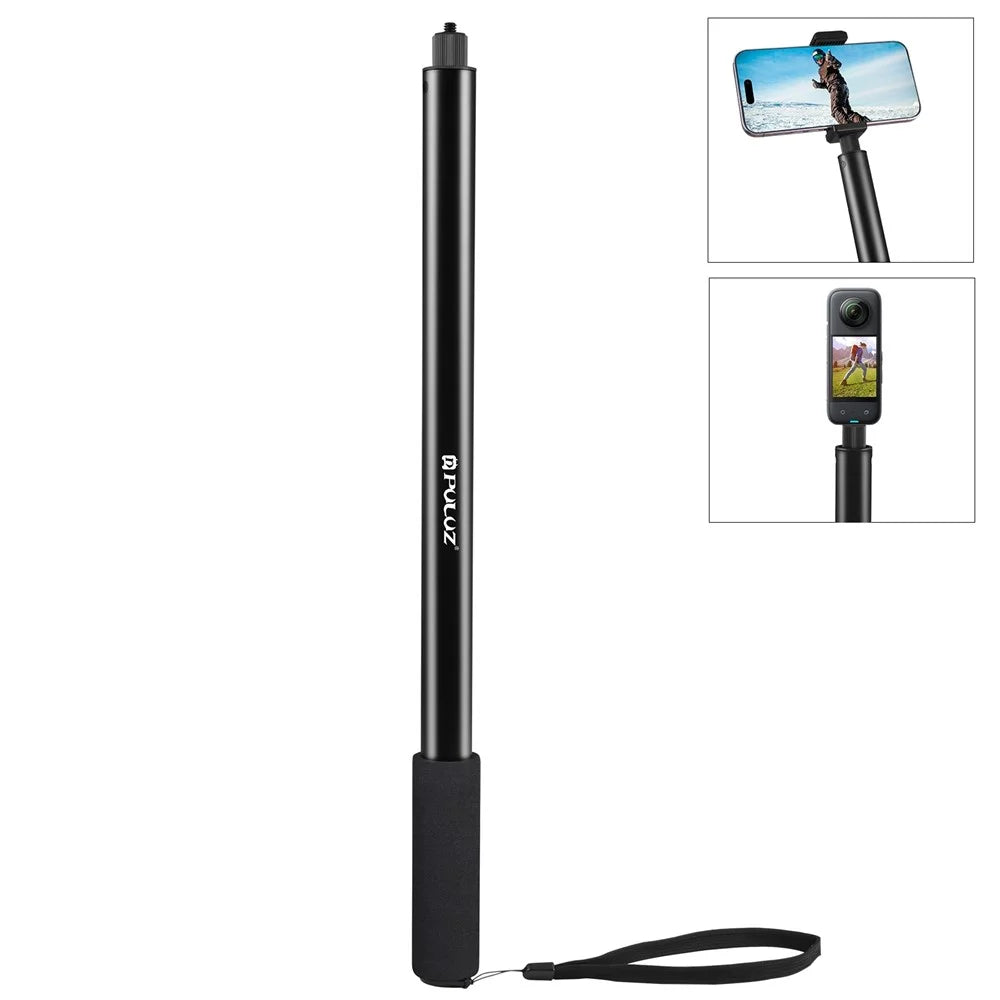 PULUZ PU641B 200cm Bullet Time Invisible Selfie Stick for Insta360 ONE RS / X3 / X2 Extension Rod with Hand Strap - 1