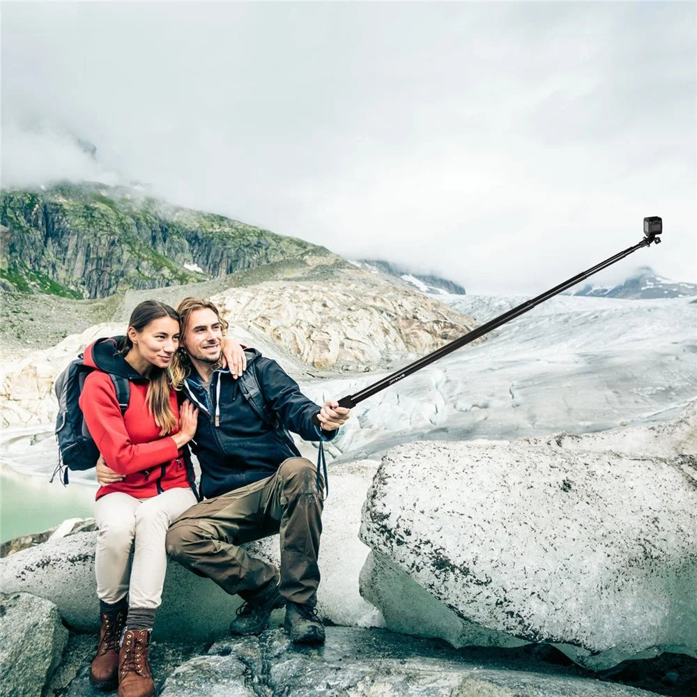 PULUZ PU642B 300cm Bullet Time Invisible Selfie Stick for Insta360 ONE RS / X3 / X2 Extension Rod with Hand Strap - 7