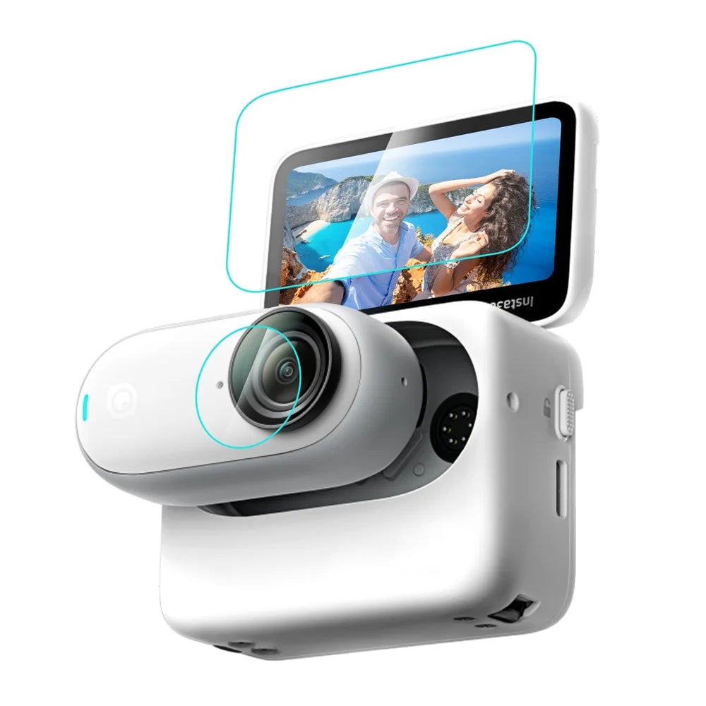 PULUZ PU870T For Insta360 GO 3 Screen + Lens Protector Tempered Glass HD Anti Scratch Film - 1