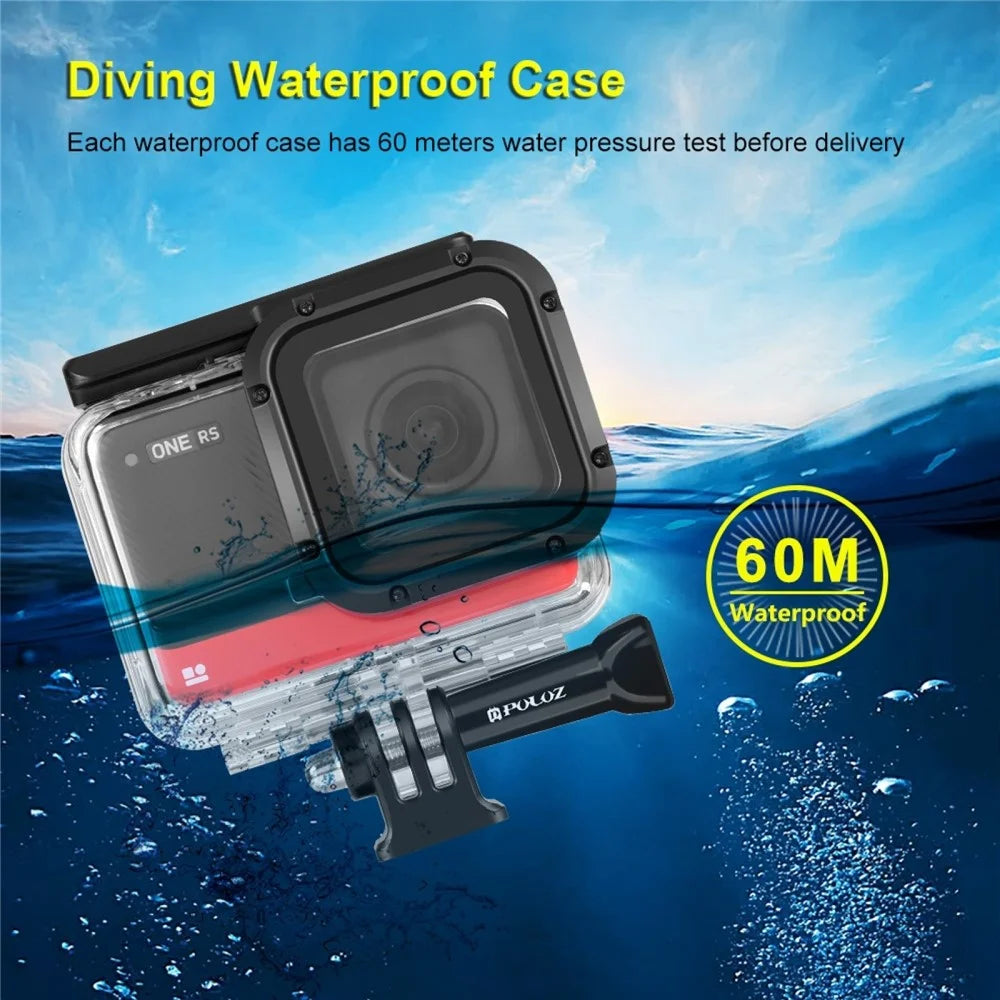 PULUZ PU591T For Insta360 ONE RS Camera Underwater Housing 60m Diving Protection Waterproof Case - 5