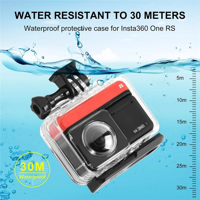 PULUZ PU803 For Insta360 ONE RS Twin Edition Camera Underwater Housing 30m Diving Waterproof Case - 5