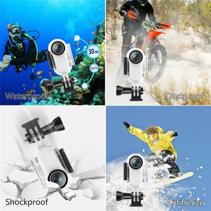 PULUZ PU556T For Insta360 GO 2 Camera 30m Underwater Waterproof Case for Diving Surfing - 6