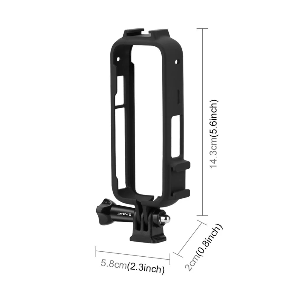 PULUZ PU809B For Insta360 X3 Action Camera Cold Shoe Mount Plastic Protective Frame with Adapter Base and Screw - 6