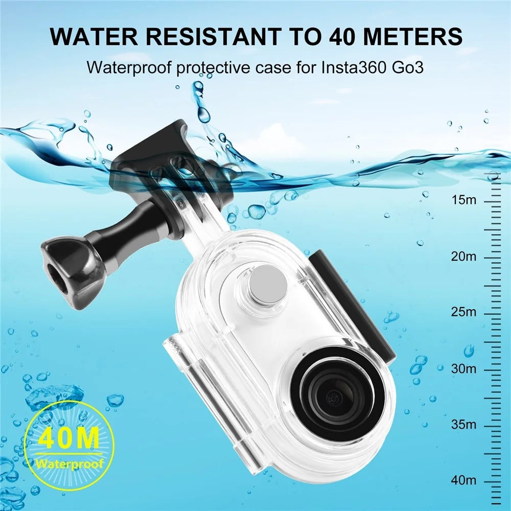 PULUZ PU884T For Insta360 GO 3 Camera Waterproof Case 40m Underwater Diving Housing - 5