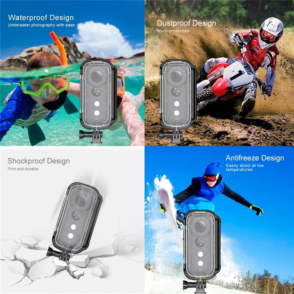 PULUZ PU400 For Insta360 ONE X Panoramic Camera Waterproof Case 30m Underwater Protection Shell - 6