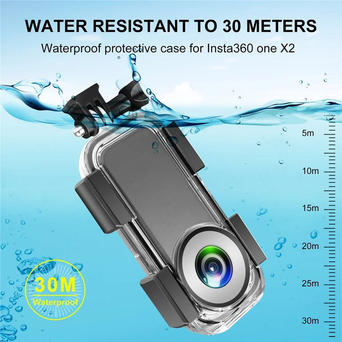 PULUZ PU575T For Insta360 ONE X2 Camera Waterproof Case 30m Underwater Protection Housing - 5