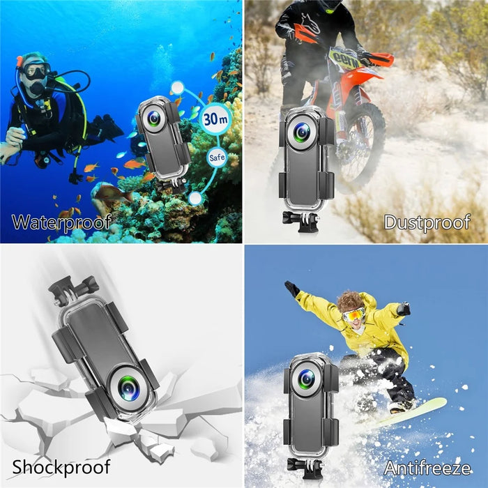 PULUZ PU575T For Insta360 ONE X2 Camera Waterproof Case 30m Underwater Protection Housing - 6