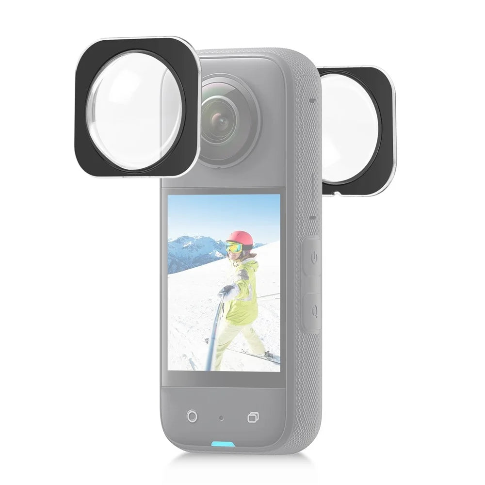 PULUZ PU850B 2Pcs for Insta360 X3 Upgraded Optical Glass Lens Protector Adhesive Protective Cover - 1