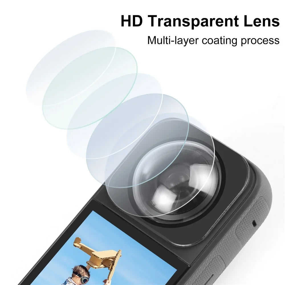 PULUZ PU850B 2Pcs for Insta360 X3 Upgraded Optical Glass Lens Protector Adhesive Protective Cover - 3