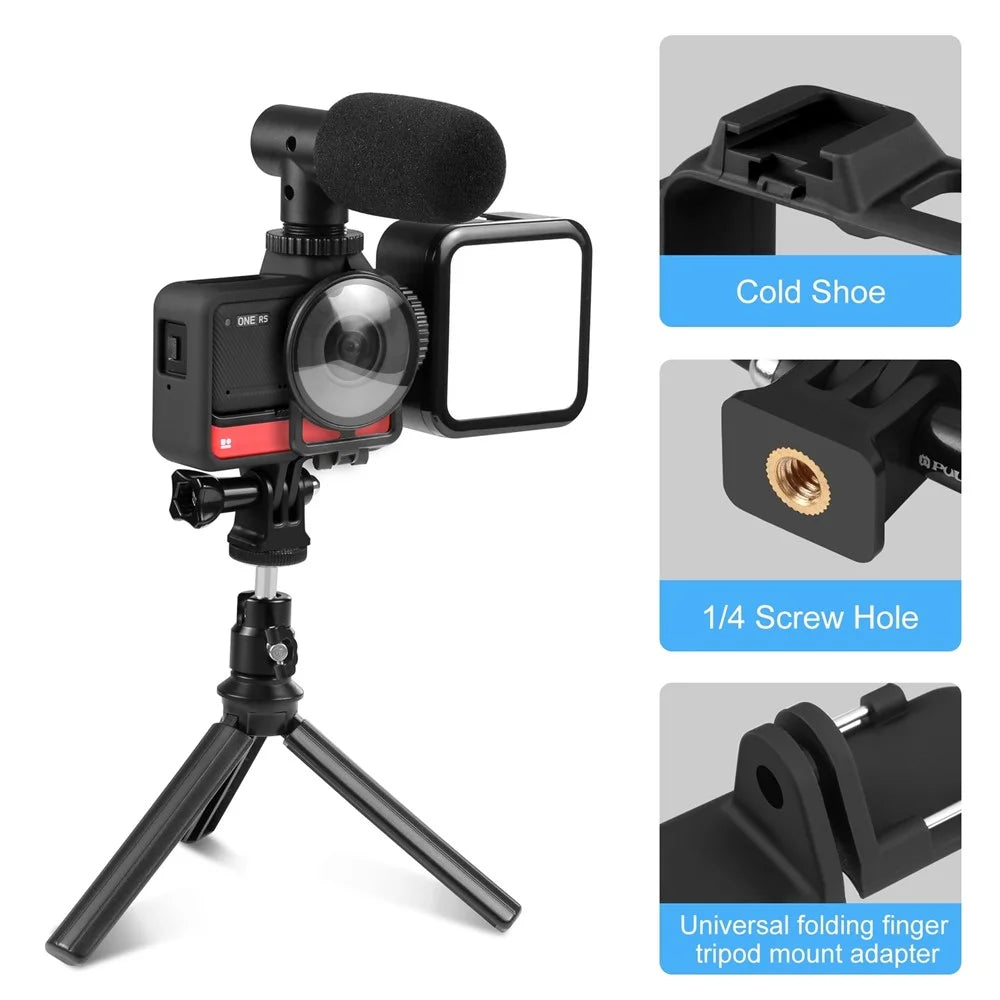 PULUZ PU593B For Insta360 ONE RS Twin Edition 2Pcs Camera Lens Protector with Plastic Protection Frame - 2