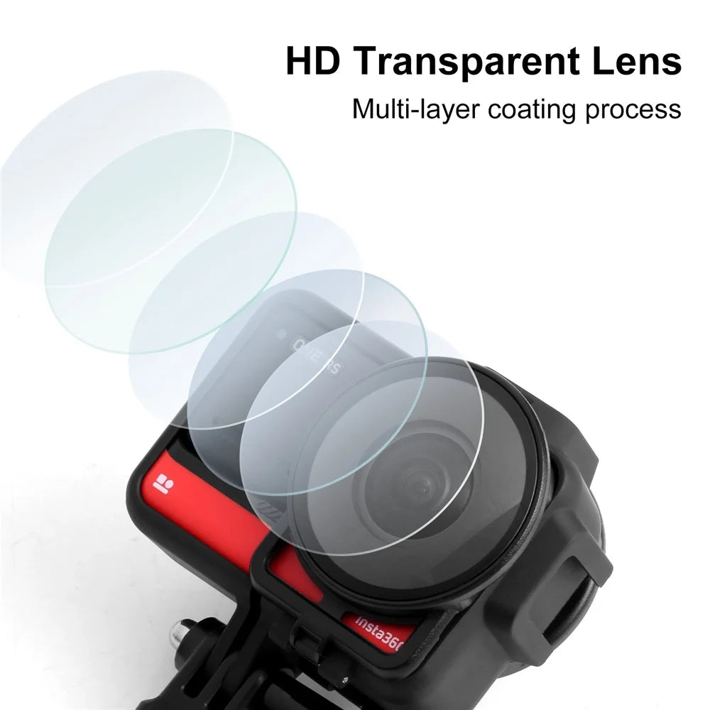 PULUZ PU593B For Insta360 ONE RS Twin Edition 2Pcs Camera Lens Protector with Plastic Protection Frame - 3